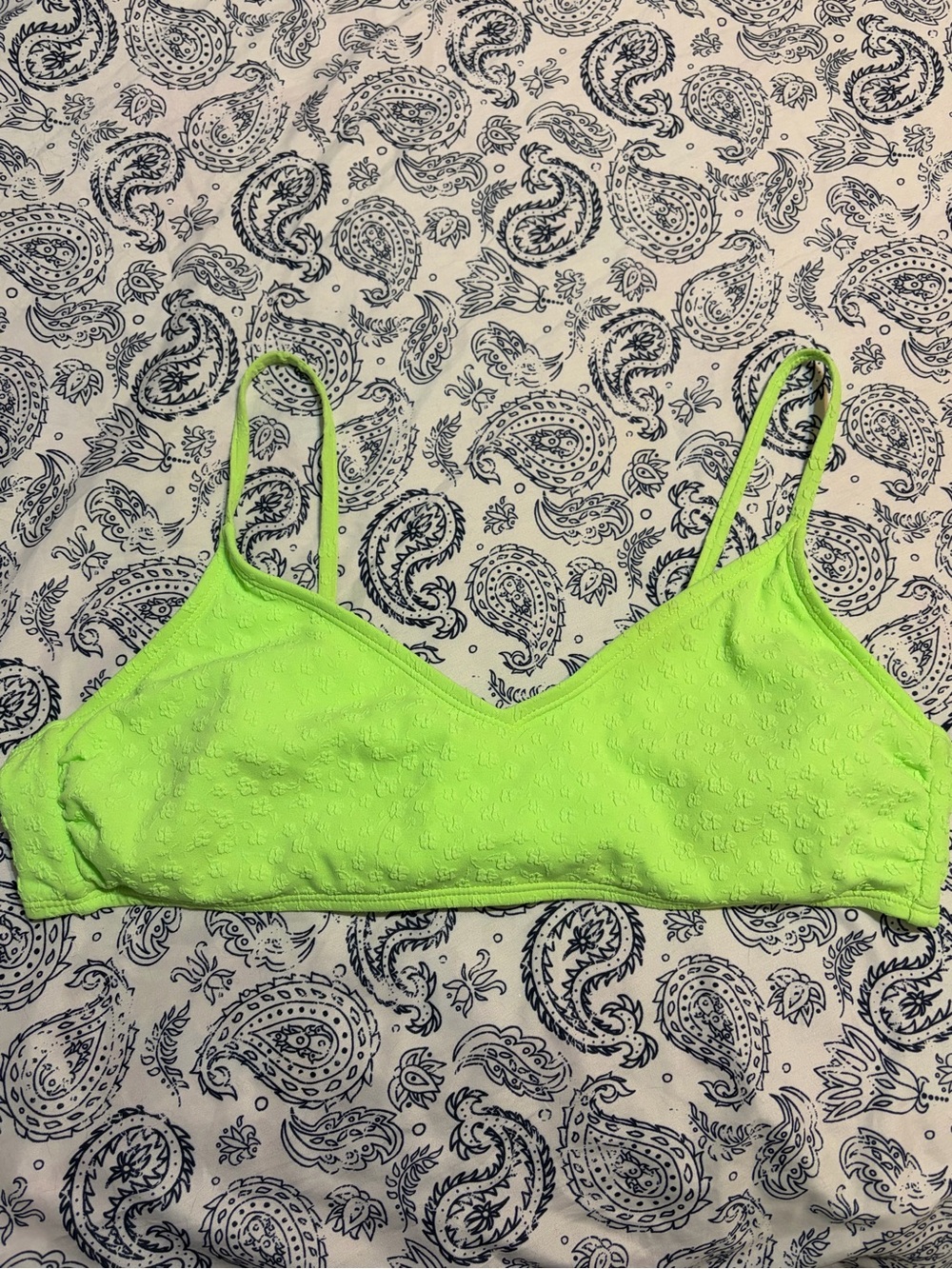 Neon Lime Bikini Top - No Boundaries